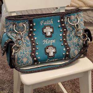 Turquoise Leather Bag
